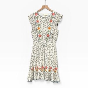 Savana Jane Floral Embroidery Boho Fit and Flare Dress Size Small